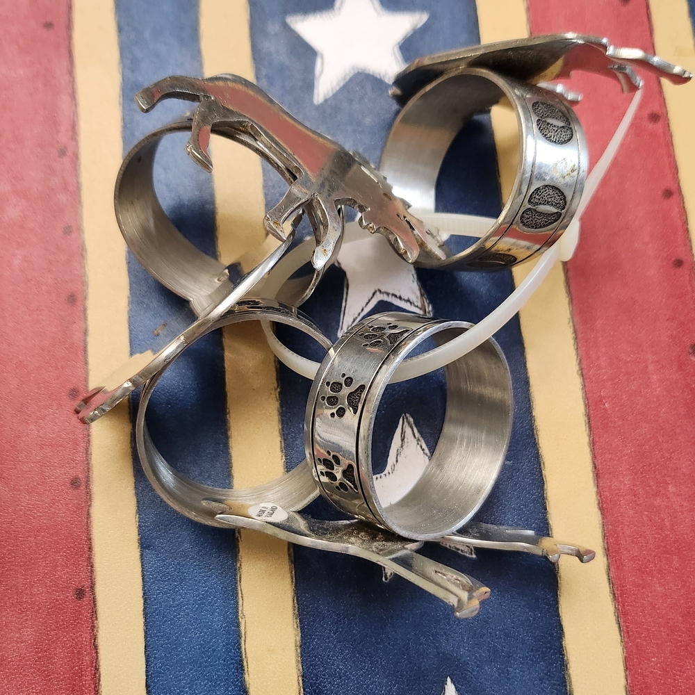 Paw-Print Napkin Rings — Men Accessories